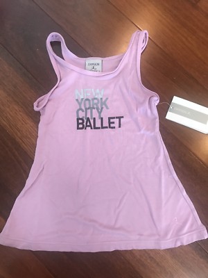 NWT 4-6 Yr S Danskin NYCB New York City Ballet Lavender Tank Top Girl's Dance