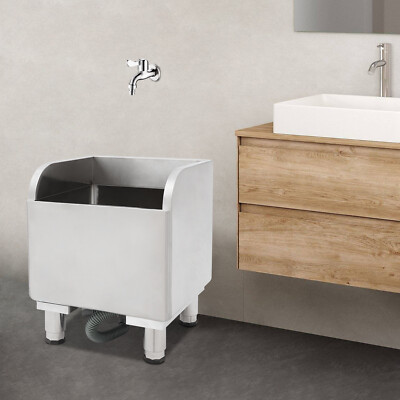 Commercial Floor Mop Sink, Stainless Steel Mop Service Basin, Mop Cleaning Sink