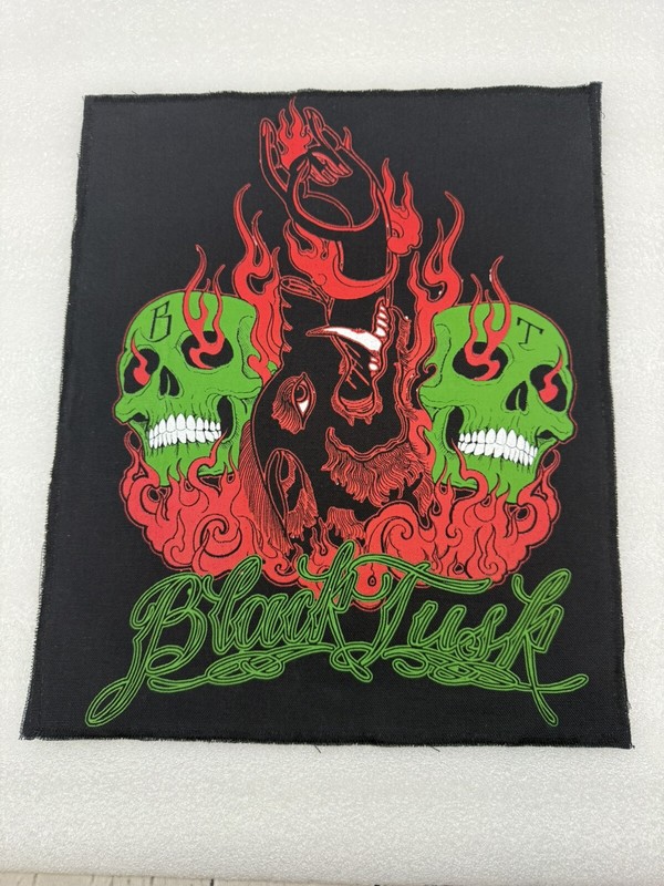 Black Tusk Band Battlevest BACK PATCH LARGE NOS