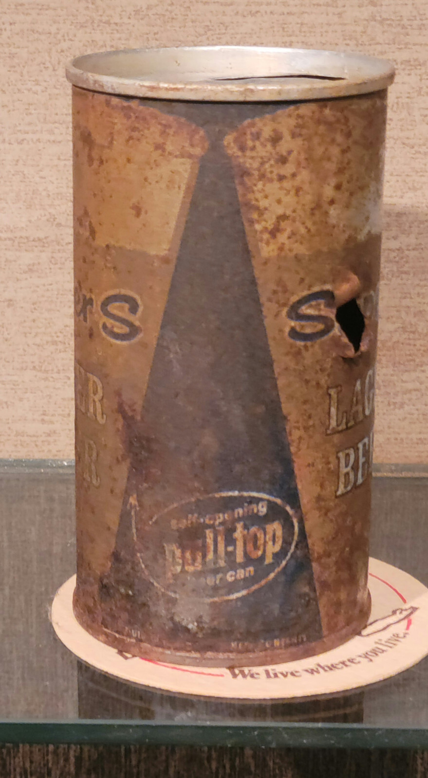 1963 BLUE SUPER S ZIP TAB TOP BEER CAN GRACE BROTHERS SANTA ROSA CA