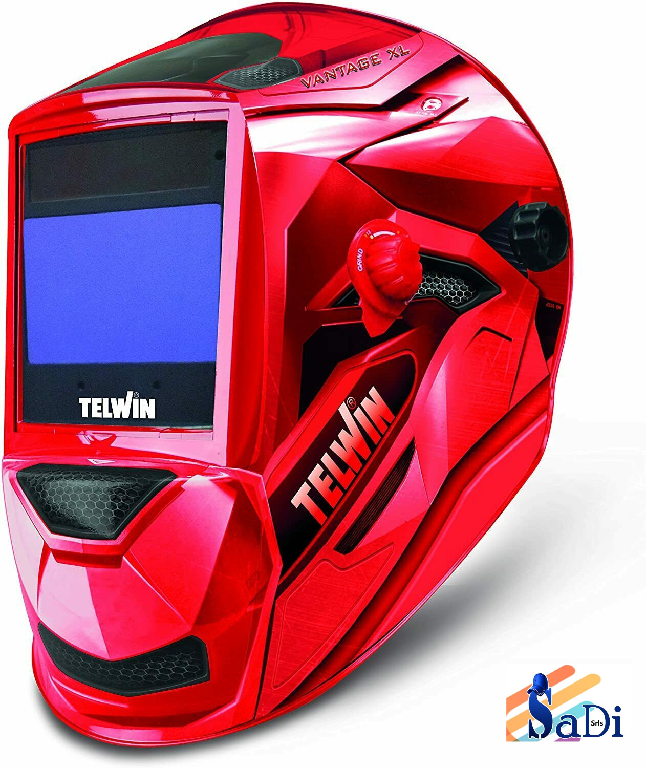 MASCHERA PROFESSIONALE SALDATURA CRISTALLI LIQUIDI TELWIN VANTAGE RED XL 802936