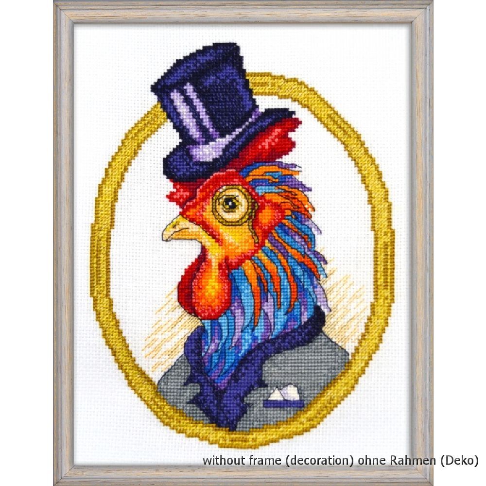 Oven counted cross stitch kit ""Count de Cucareco"", 17x22cm, DIY