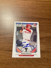 Autograph Signed Autographed Aaron Brown Phillies