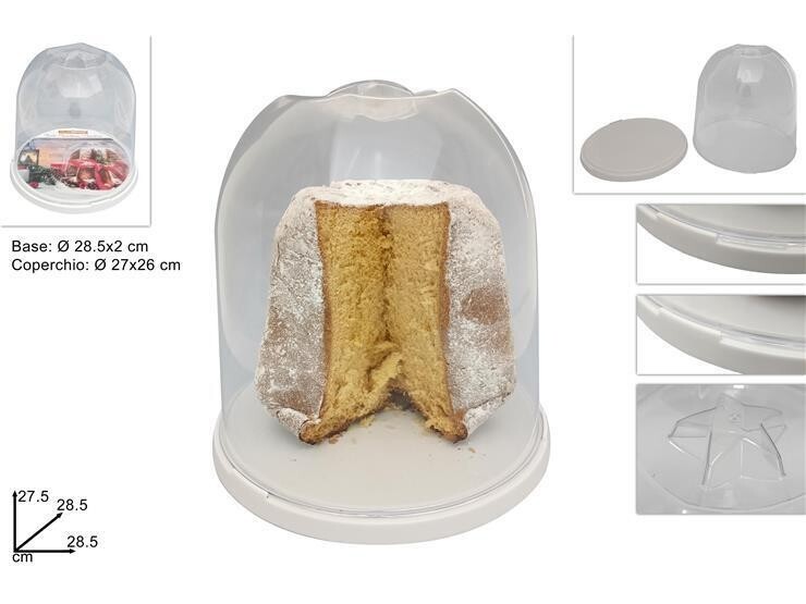 Porta Dolci Trasparente Con Chiusure - Ideale Per Torte E Biscotti, Made In Italy - Foto 4