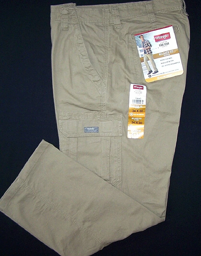 Cargo Pants w/ Stretch Wrangler Men's Relaxed Fit CHOOSE SIZE Elmwood Tan Khaki
Opens in a new windo