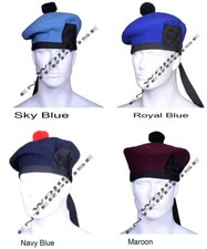 Scottish Military Bonnet Tam O Shanter Hat Beret Balmoral Army Cap Scott's Hat