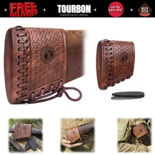 TOURBON Leather Shooting Rifle Recoil Pad Gun Butt Protector Shotgun Stock Cover