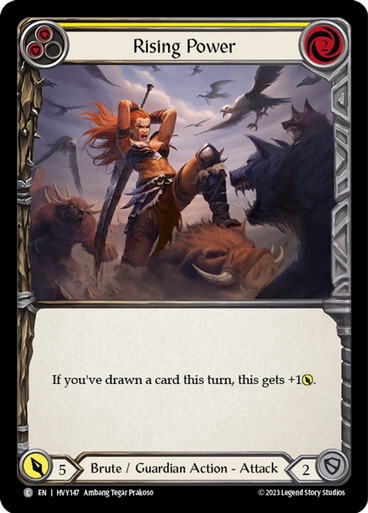 Rising Power (Yellow) Common Heavy Hitters Flesh and blood TCG NM