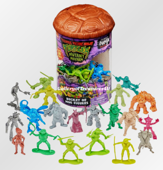 Teenage Mutant Ninja Turtles Mayhem Bucket Mini Figures 50 Figs