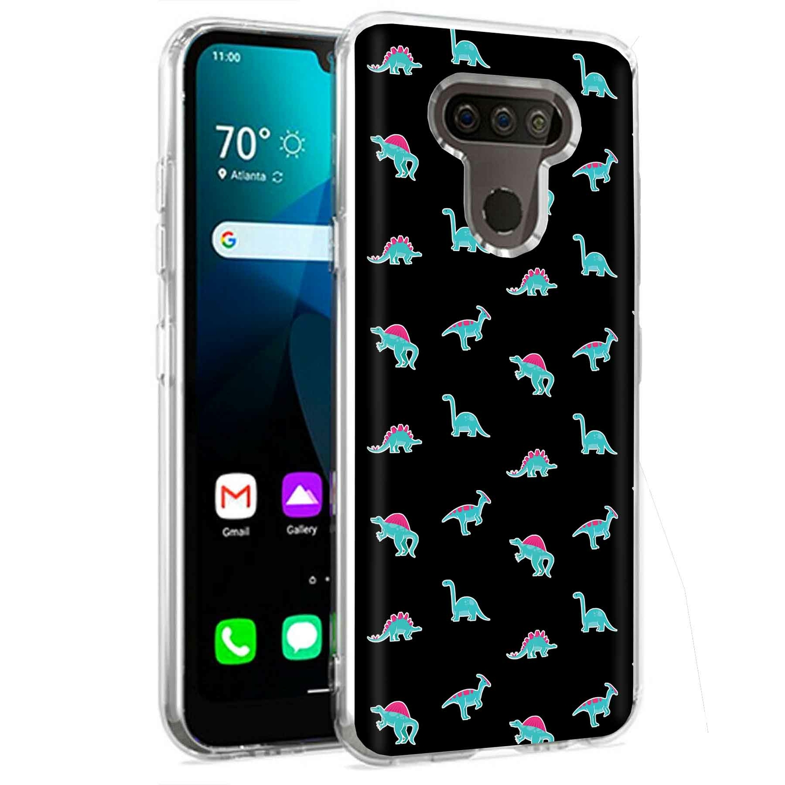 Phone Case for LG Harmony 4,Xpression Plus 3,K40S, Dinosaurs Shape Print