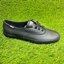 Keds Champion Originals Womens Size 6 Black Casual Leather Shoes Sneakers