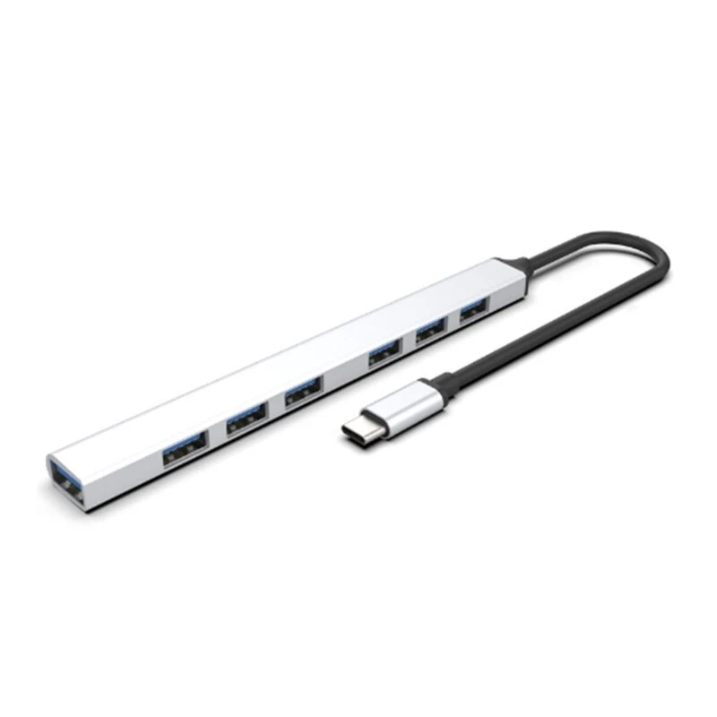 7 Port USB Hub TypeC Docking Station USB Adapter TypeC 5Gbps Fast Charging