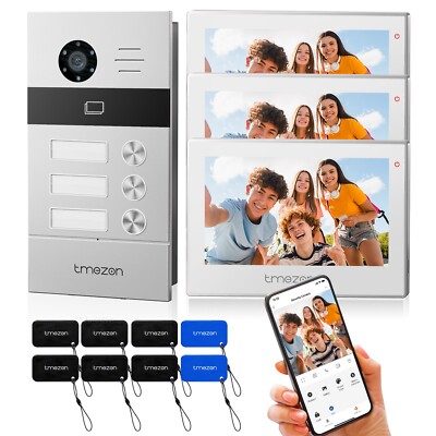 3 Familienhaus 2 DRAHT BUS VIDEO TÜRSPRECHANLAGE Gegensprechanlage Touch TFT APP