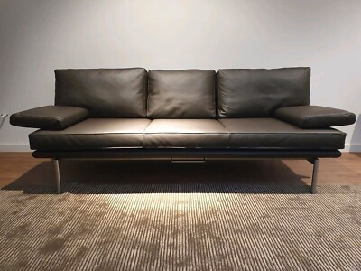 Walter Knoll Sofa, Modell Living Platform, Leder, Mocca