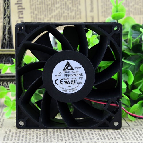 1pc Delta 9cm 9038 FFB0924EHE 24V 0.75A 9238 double ball Inverter Cooling Fan - Afbeelding 2 van 4