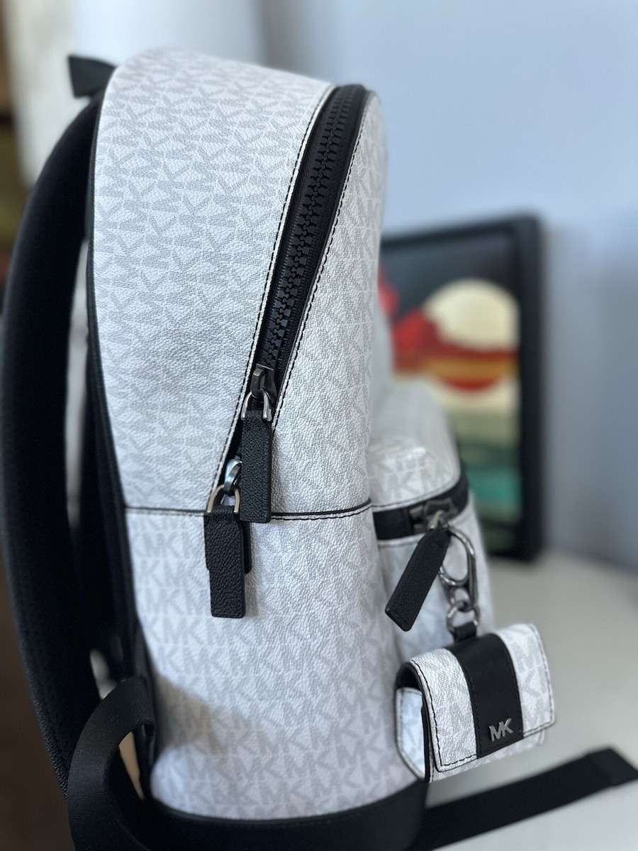 MICHAEL KORS COOPER LARGE BACKPACK MK SIGNATURE BRIGHT WHITE
