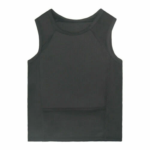 Black Bulletproof T-shirt Vest Ultra Thin made with Body Armor NIJ IIIA - Picture 4 of 6