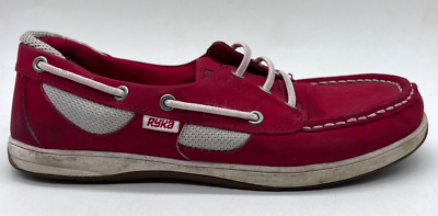 Ryka Chatham Loafer Womens US 7 EUR 38 Red Leather Boat  display picture 1