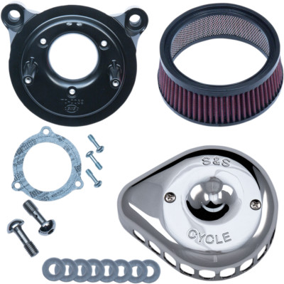 S & S Cycle Mini Stealth Air Cleaner Kits for Harley-Davidson 170-0437 08-16 FLH