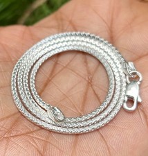 999 silver square wheat chain, 16 inch length approx and 9 gram weight approx
