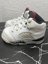 Nike Air Jordan 5 Retro White Cement Toddler Baby BT 440890-104 - 4C