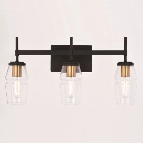Warren 3-Light Bathroom Light in Mid-Century Modern Style 11.25 Inches Tall and - Picture 2 of 9