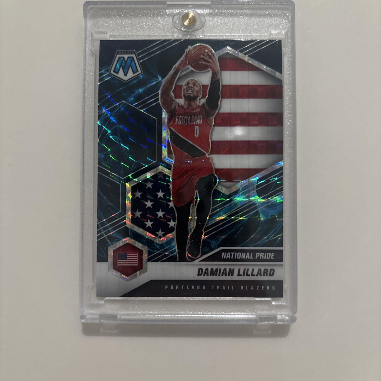 2020-21 Panini Mosaic - National Pride Damian Lillard #246 Genesis Mosaic Prizm