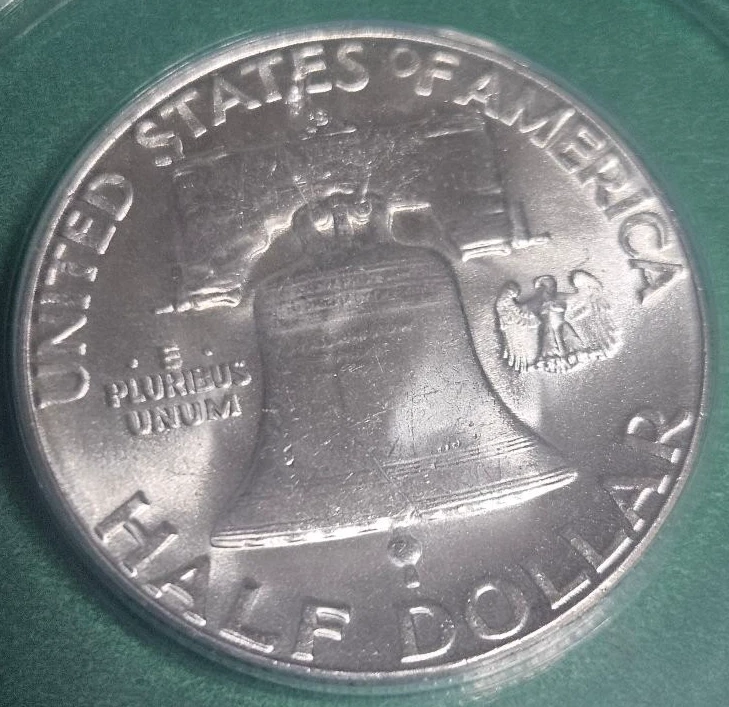 1953-S Franklin Half Dollar ANACS Certified MS64 Full Bell Lines US Coins 50c - Image 4 of 4