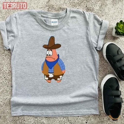 Sad Cowboy Patrick Spongebob Funny Cartoon Unisex T-Shirt