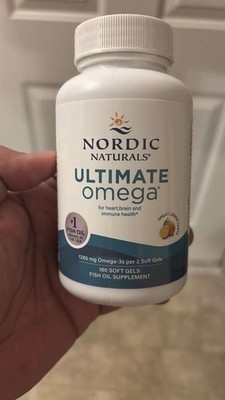 Nordic Naturals Ultimate Omega-3 Fish Oil 1280mg 180 Softgels Exp 11/27 Sealed