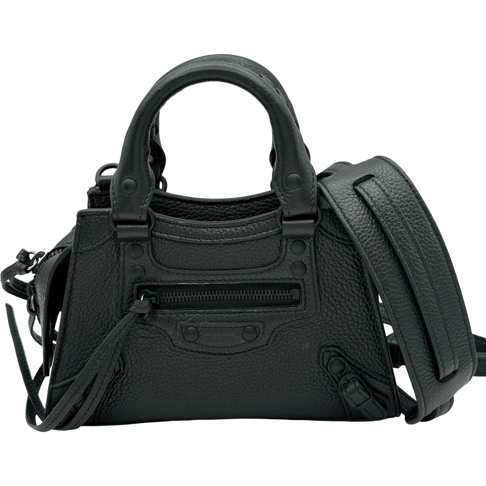 Balenciaga Neo Classic City Nano 638527 black hardware leather women's Used