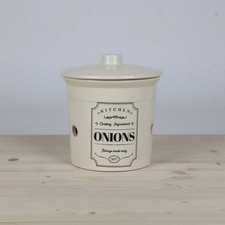 Vorratsdose Zwiebeltopf Aufbewahrungsdose Keramik Zwiebeln Deckel KITCHEN ONIONS