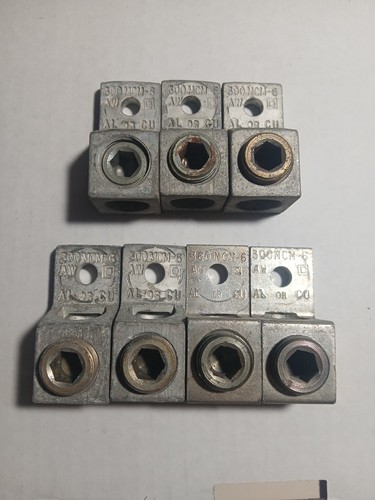 7 PCS ILSCO ELECTRICAL MECHANICAL LUGS 300 MCM-6 ALUMINUM Al-Cu AW 300MCM