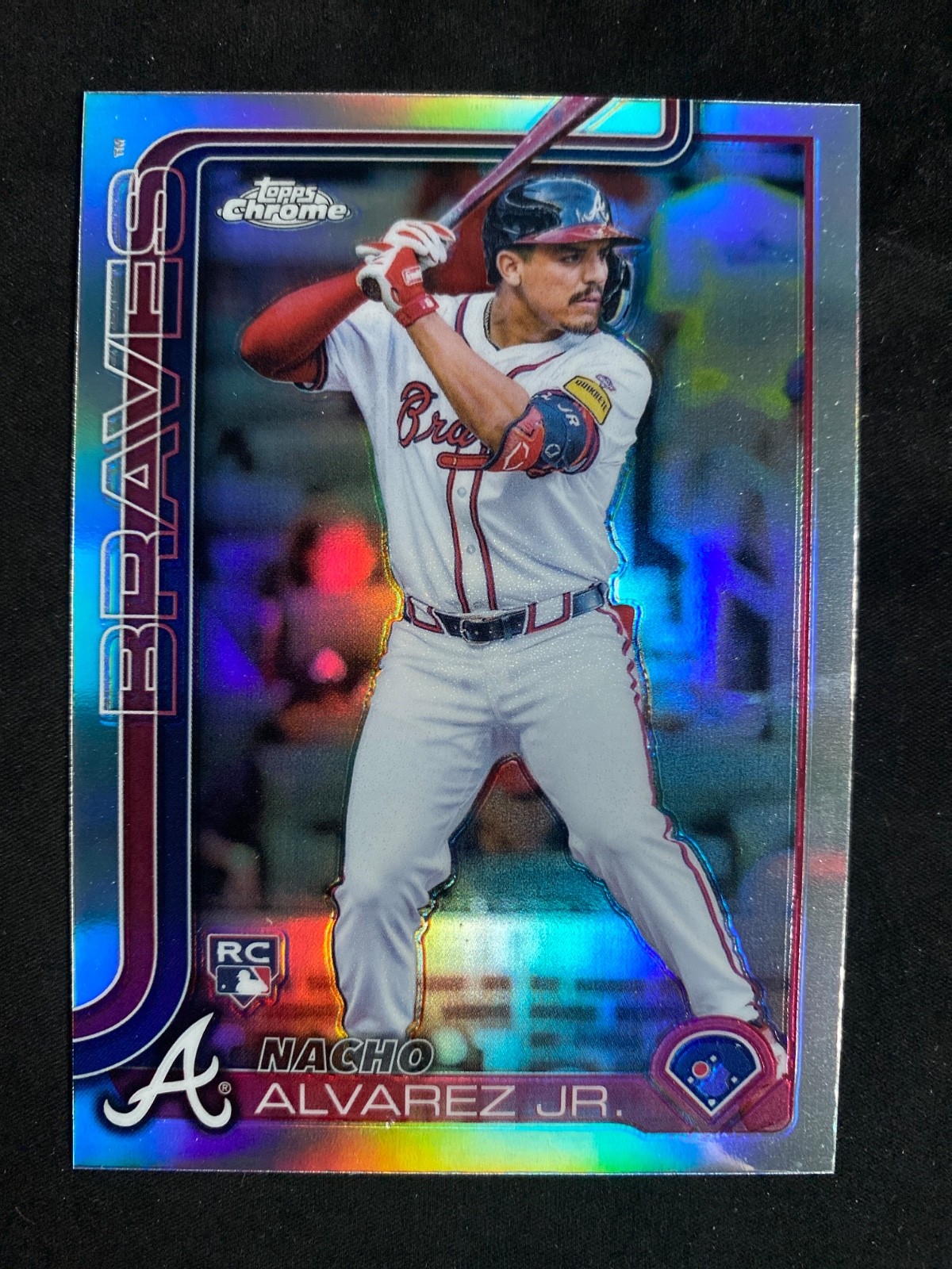 2025 Topps Chrome Refractors #75 Nacho Alvarez Jr. RC Atlanta Braves