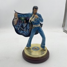 Bradford Exchange Elvis Presley Limited Edition Statue A0382 Blue  Jumpsuit