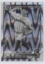 2021 Bowman Draft Chrome Black & White RayWave Refractor Bryce Miller 0qc2
