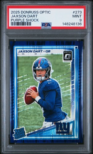 2025 PANINI DONRUSS OPTIC PURPLE SHOCK #273 JAXSON DART PSA 9