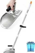 Stainless Steel Sand Scoop for Metal Detecting, Detachable Long Steel Handle