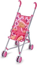 Ram® Kids Pretend Play Folding Pushchair Girls Dolls Pram Toy
