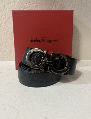 #ad #ad Salvatore Ferragamo Men#x27;s Belt Black Designer Buckle size 36 $70.00