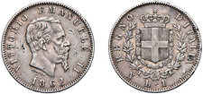 VITTORIO EMANUELE II, King of Italy (1861-1878) - 1 lira 1862, Naples. Silver-BB