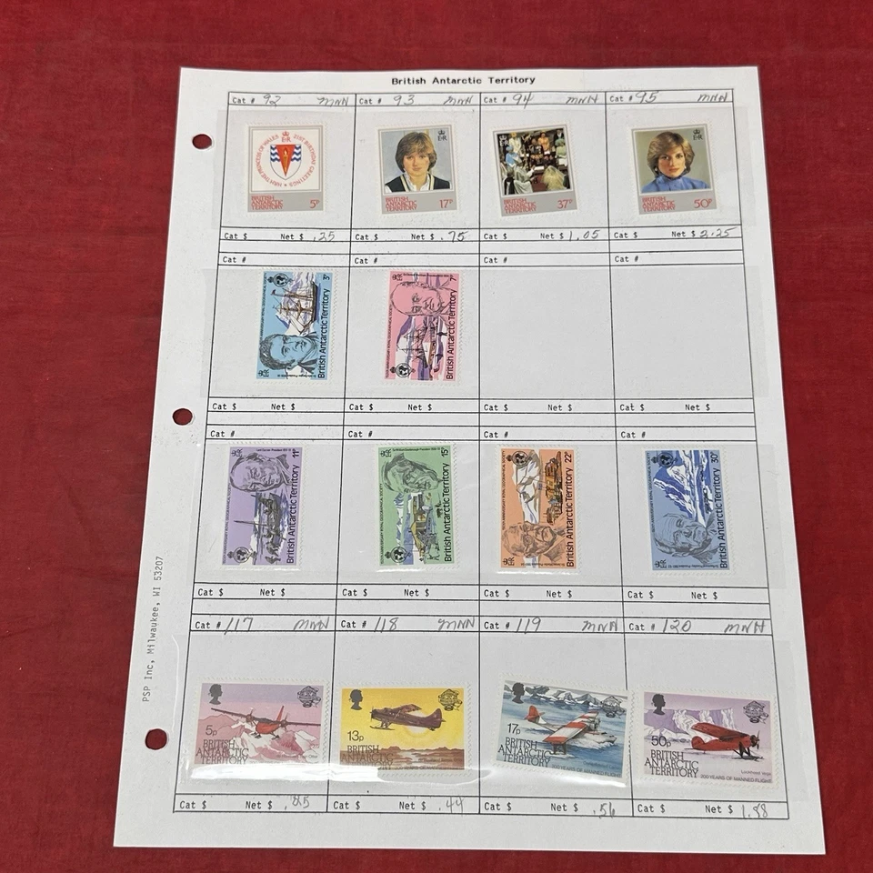 LOTE A GRANEL 81 SELLOS TERRITORIO ANTÁRTICO BRITÁNICO COLECCIÓN MNH Foto 3 de 4
