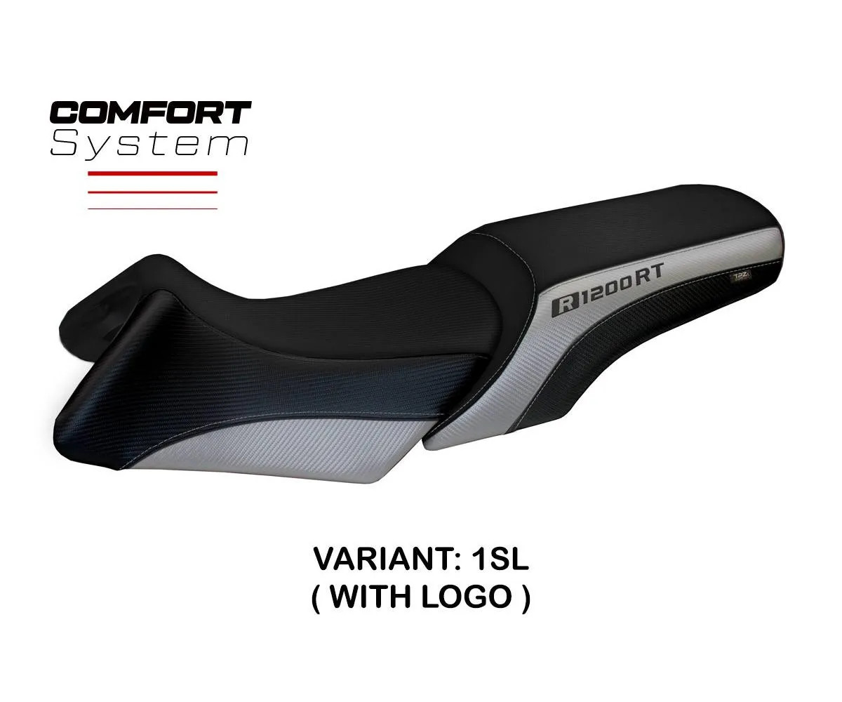 Seat cover Roberto Comfort Silver + logo Tpz compatible BMW R 1200 RT 2006 2013