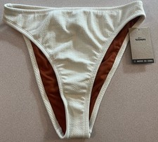 Nike Move To Zero Ivory Ribbed Bikini Bottom NWT 54 Size Large