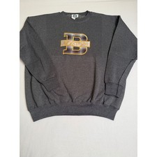 Vintage MainStreet Sport Boston Sweatshirt Gray Plaid Embroidered 2X Made in USA