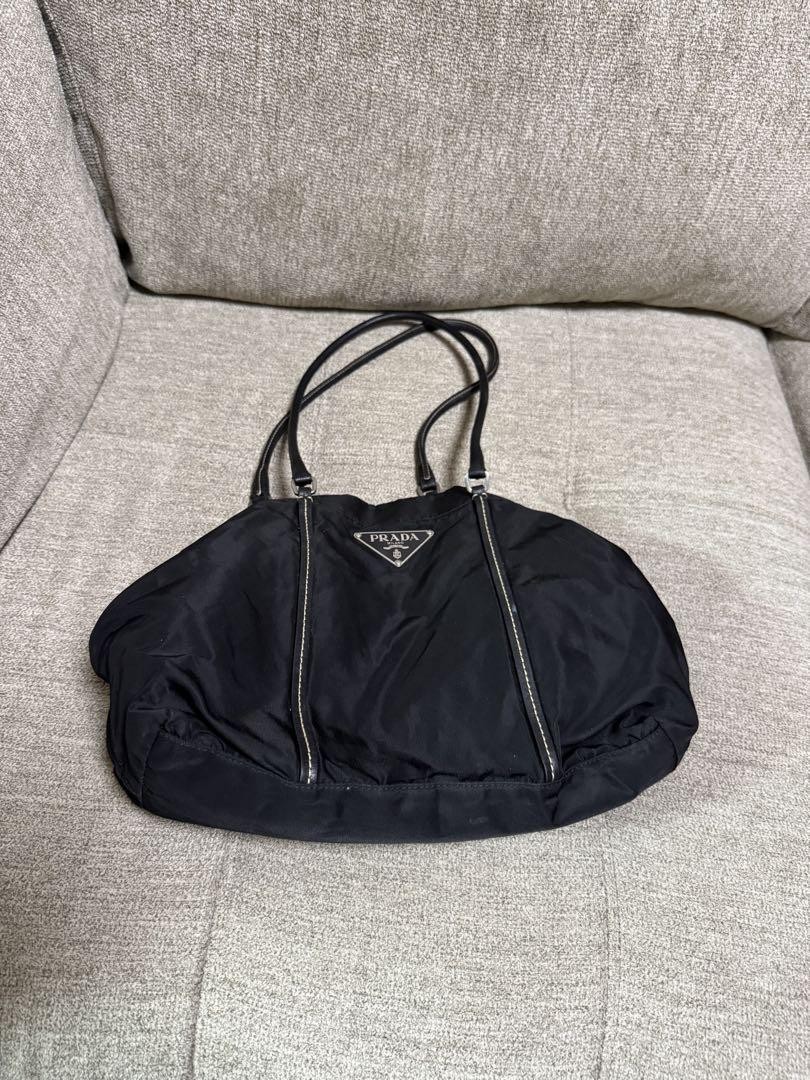 Prada Black Shoulder Bag Made in Japan Vintage Prada Handbag