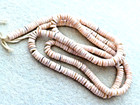 ANTIQUE 25 INCHES STRAND CREAM-TOUCH OF BEIGE  SHELL  TRADE BEADS — photo 5