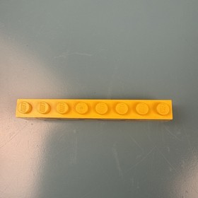 LEGO 1970s Classic Yellow Castle Brick 1 x 8 Pink Ribbon 3008pb006 For 6075 375