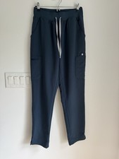 FIGS Yola High Rise Slim Scrub Pant Women's M Tall Blue Cargo Inseam: 30.5"
