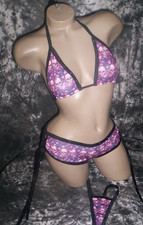 EXOTIC DANCER STRIPPER SCRUNCH BOOTY SHORTS SET VIP ROOM  UV 